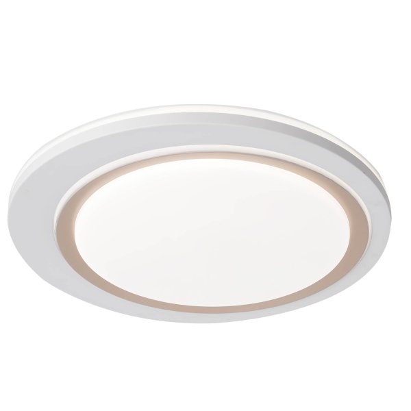 Plafonnier LED dimmable Bakar 35W Ø37 cm blanc et doré, dimmable compact 2